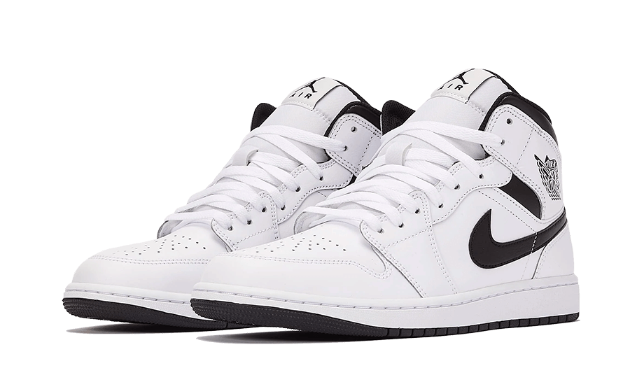Air Jordan 1 Mid Weiß Schwarz