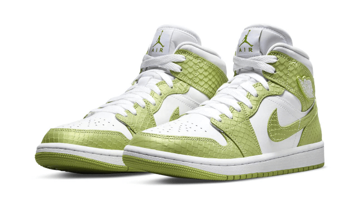 Air Jordan 1 Mid Grüne Python
