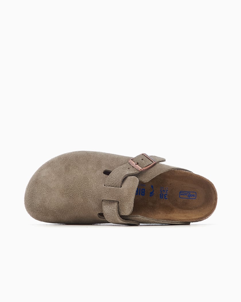 Birkenstock Boston Soft Footbed Suede Taupe (Narrow Fit)