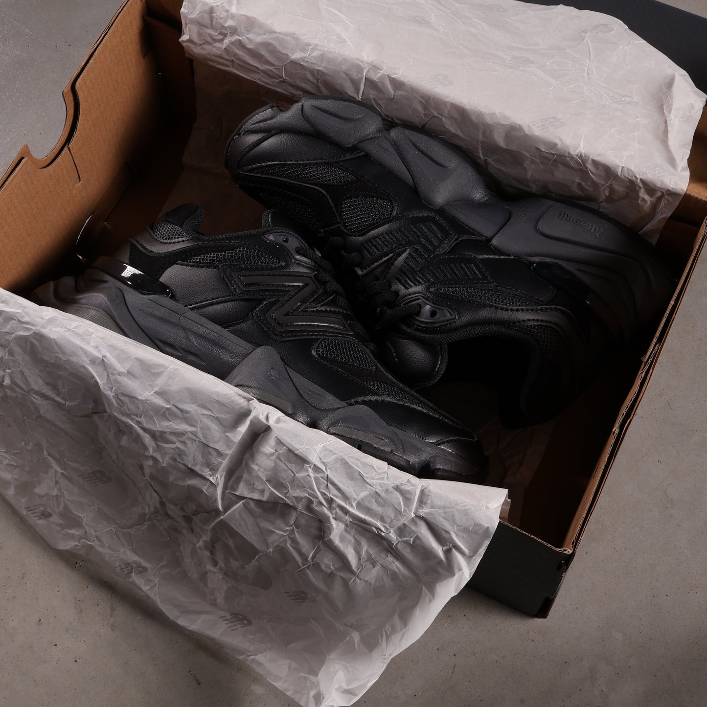 New Balance 9060 Black Leather (SALE)
