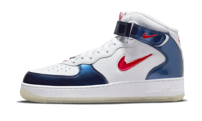 Nike Air Force 1 Mid Universitätsrot Mitternachtsblau