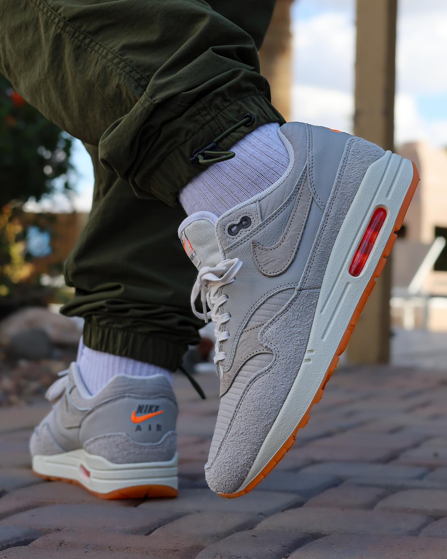 Nike Air Max 1 PRM Light Iron Ore Total Orange