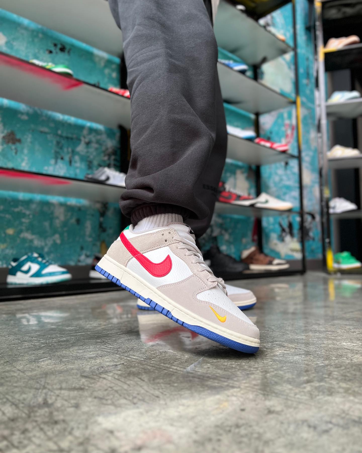 Nike Dunk Low Light Iron Ore Rot Blau