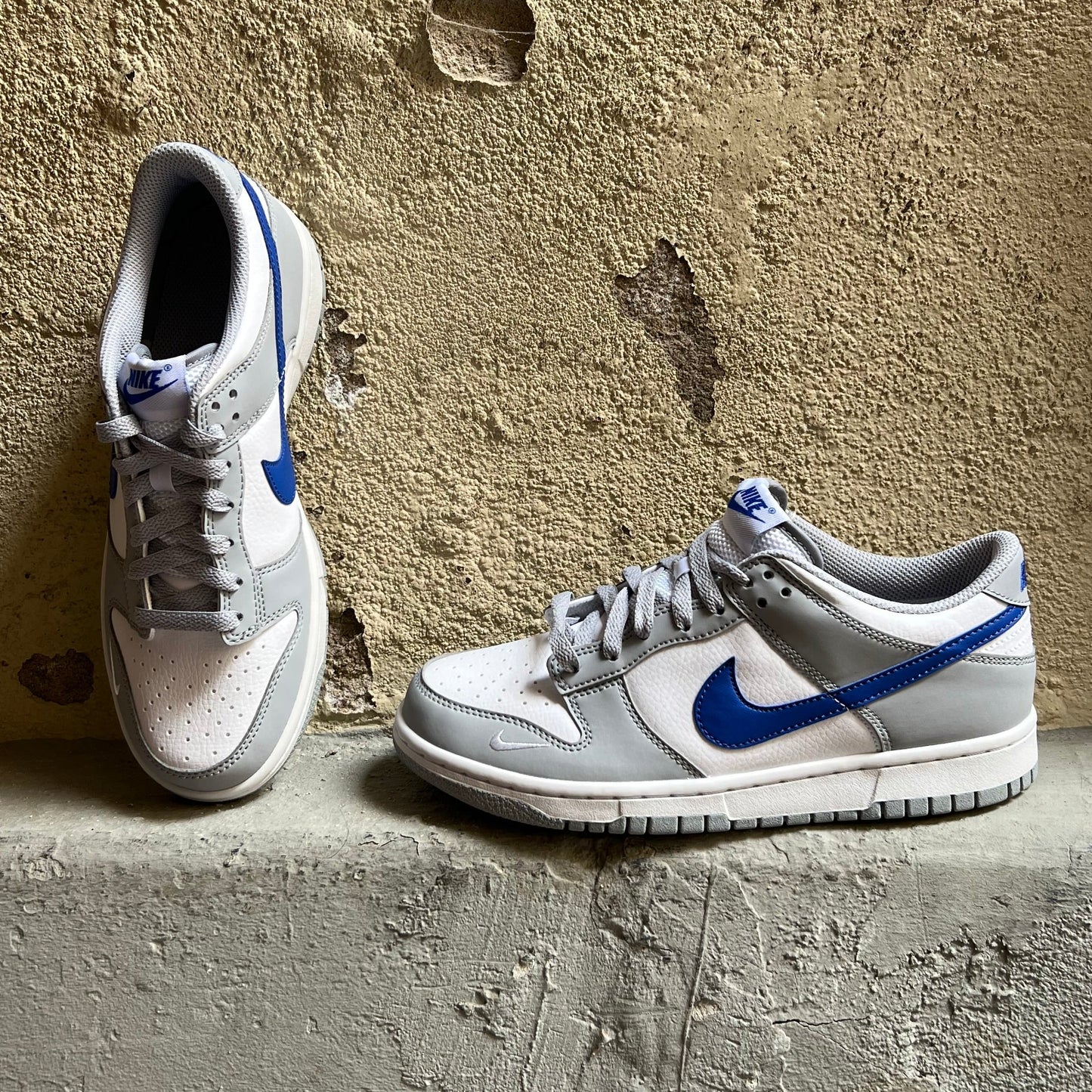Nike Dunk Low Mini Swoosh Wolf Gray Game Royal