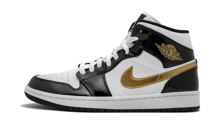Air Jordan 1 Mid Schwarz Gold