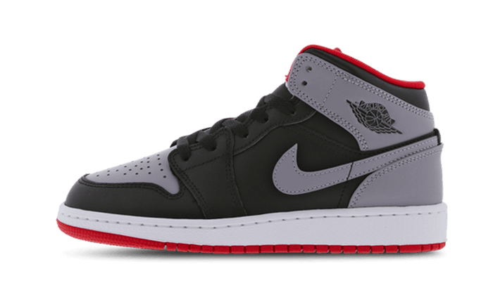 Air Jordan 1 Mid Zementgrau Rot