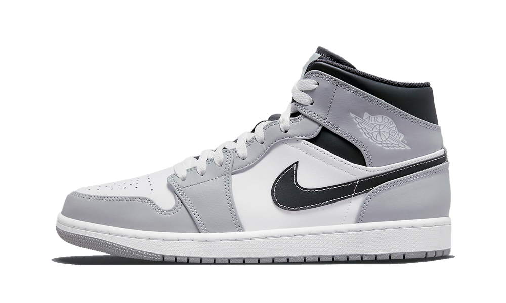 Nike Air Jordan 1 Mid Helles Rauchgrau Anthrazit