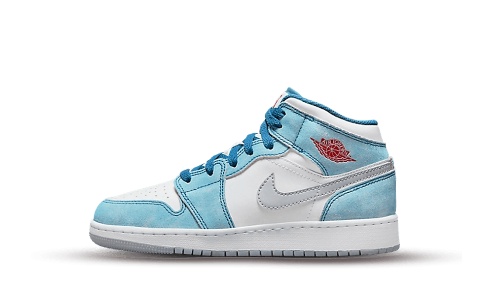 Nike Air Jordan 1 Mid Französisches Blau Hellstahl
