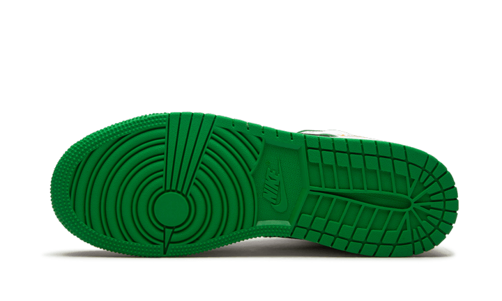 Air Jordan 1 Mid SE Weiß Laser Orange Glücksgrün