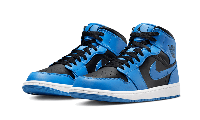 Air Jordan 1 Mid University Blau Schwarz