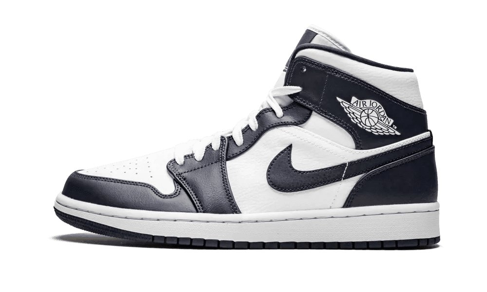 Nike Air Jordan 1 Mid Weiß Metallic Gold Obsidian