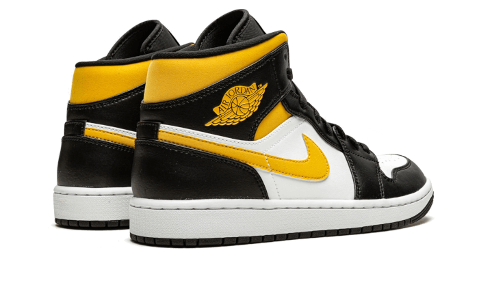 Air Jordan 1 Mid Weiß Pollen Schwarz