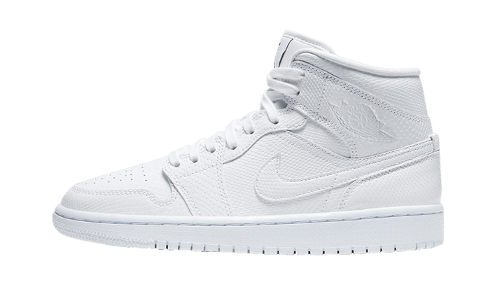 Air Jordan 1 Mid Weiße Schlangenhaut