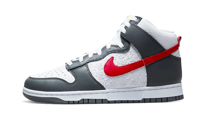 Nike Dunk High Embossed Basketball Grau Rot