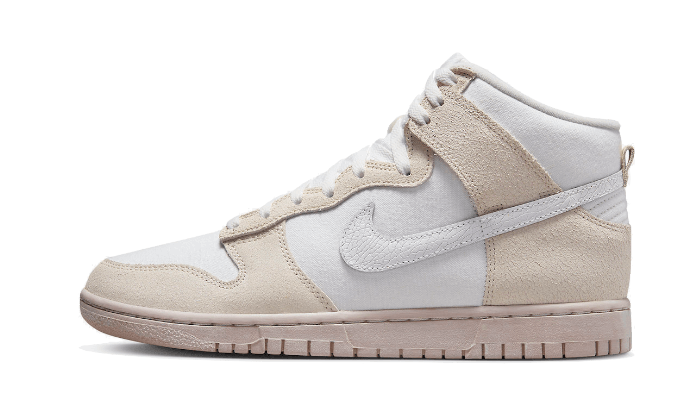 Nike Dunk High Retro PRM Rissiger Leder-Swoosh