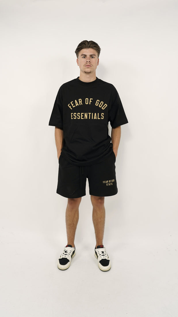 Fear of God Essentials FW24 Black Yellow Summer Set