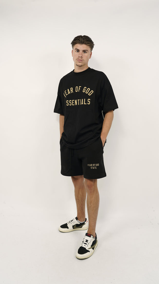 Fear of God Essentials FW24 Black Yellow Summer Set