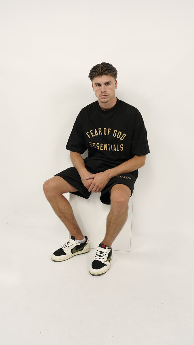 Fear of God Essentials FW24 Black Yellow Summer Set