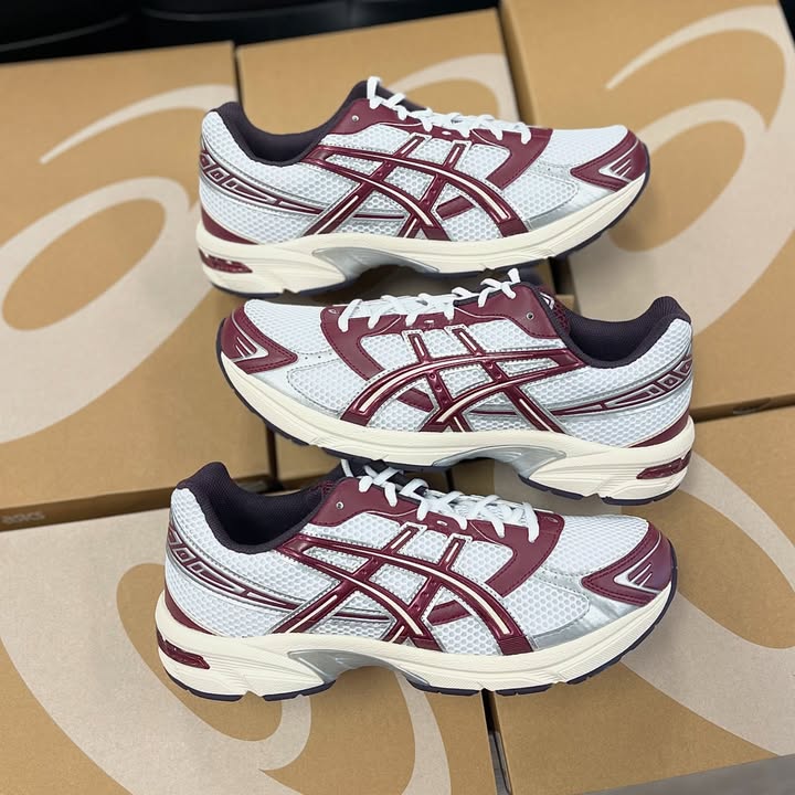 ASICS Gel-1130 White Maroon Banner