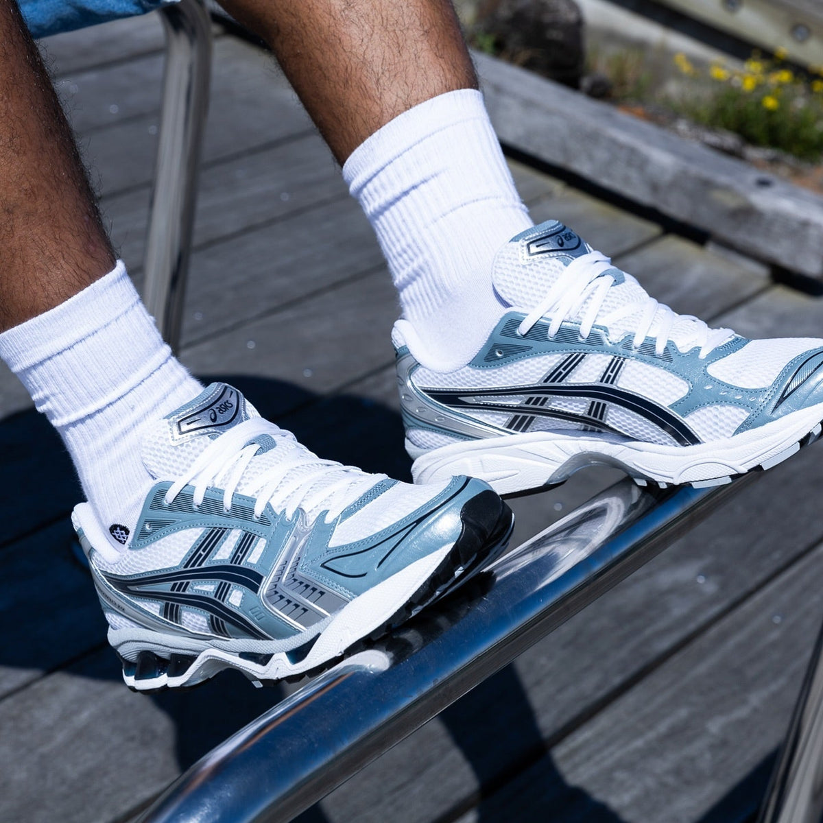 ASICS Gel-Kayano 14 Weiß Fjordgrau