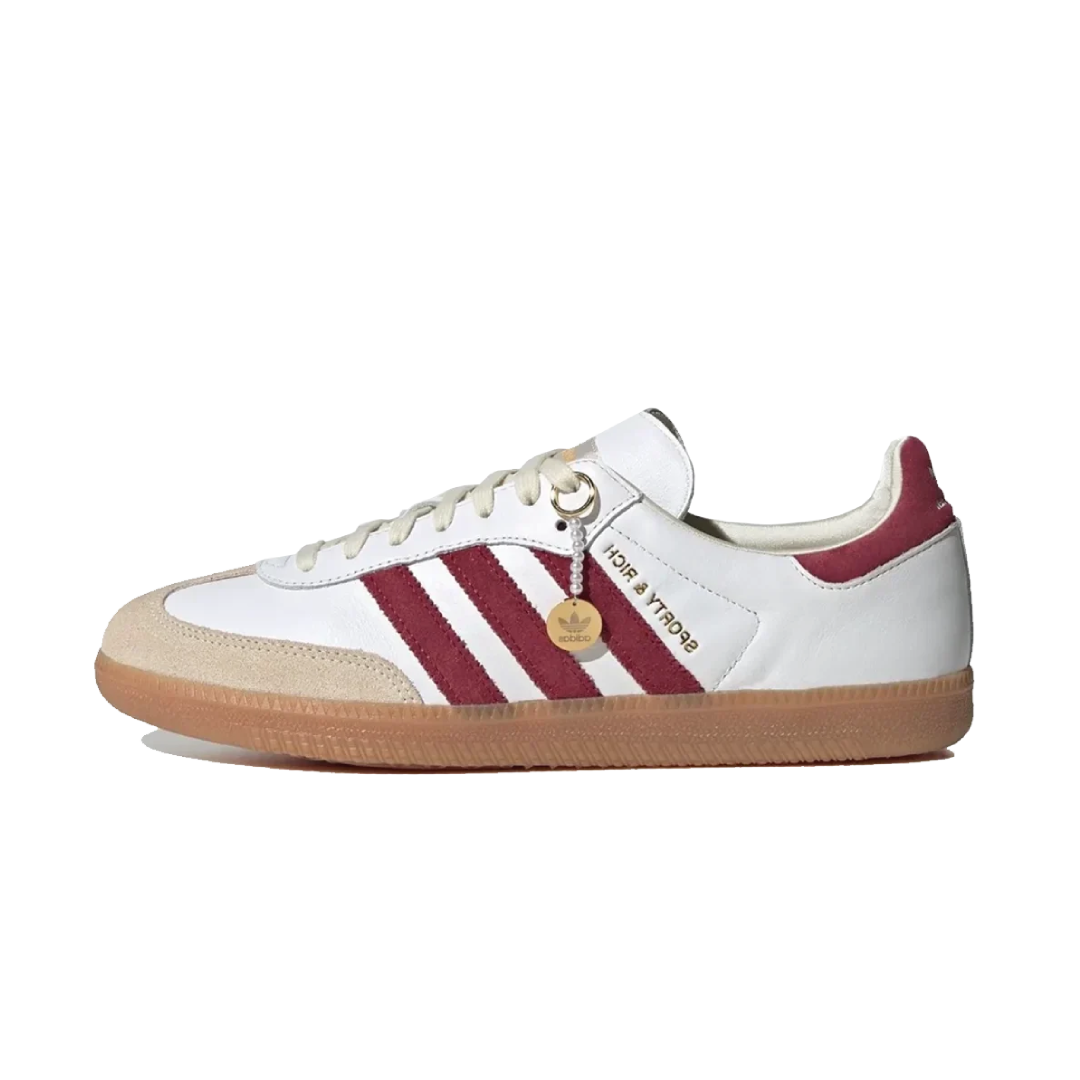 Adidas Samba X Sporty & Rich White Burgundy