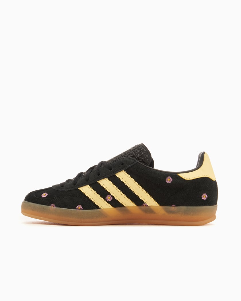 Adidas Gazelle Indoor Core Black Almost Yellow Floral (Women's)