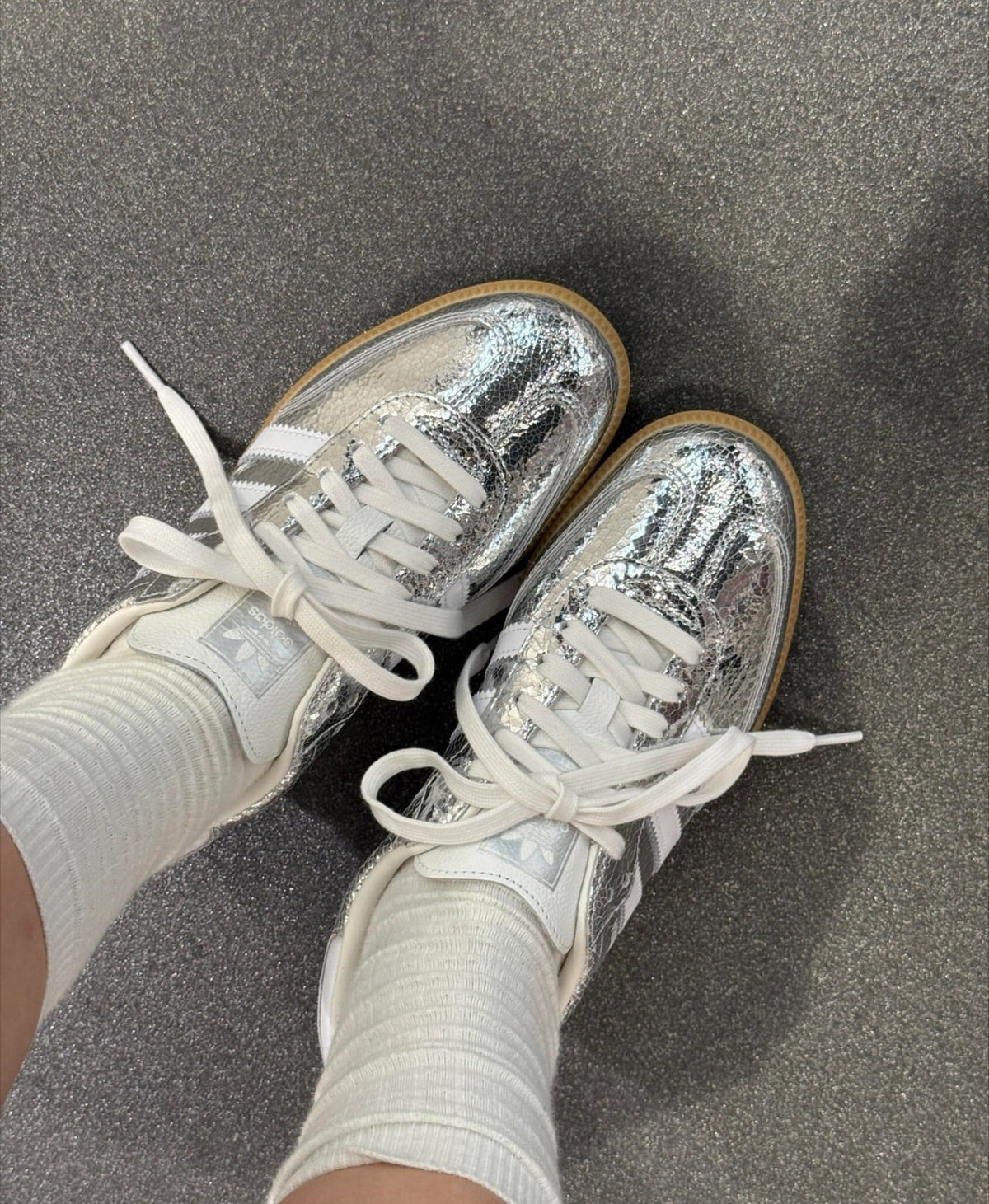 Adidas Samba OG Silber Metallic Cracked Leather