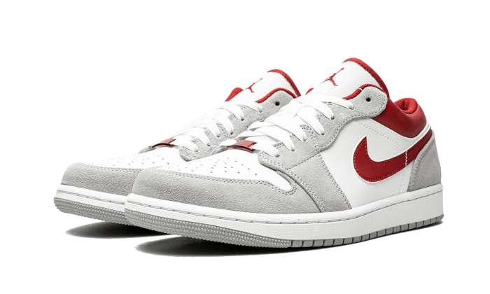Air Jordan 1 Low SE Helles Rauchgrau Gym Red