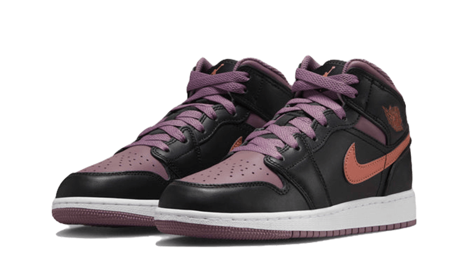 Air Jordan 1 Mid Schwarzer Himmel J Mauve