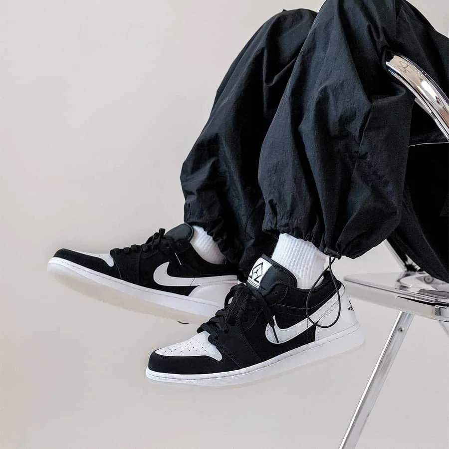 Air Jordan 1 Low Schwarz Weiß Diamant