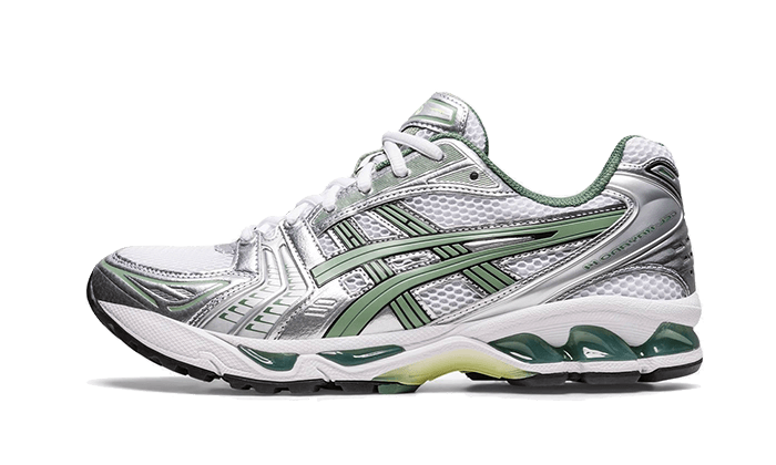 ASICS Gel-Kayano 14 Weiß Reines Silber Schiefergrau Salbei