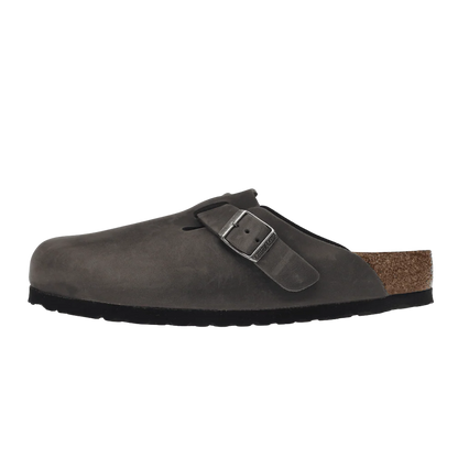 Birkenstock Boston Soft Footbed Oiled Leather Iron Grey