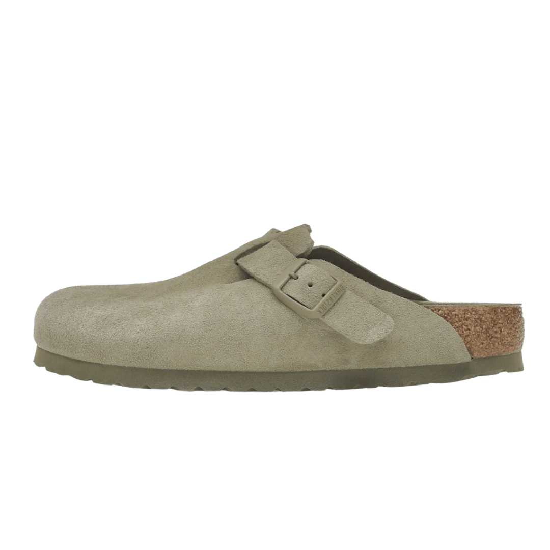 Birkenstock Boston Soft Footbed Wildleder Verwaschenes Khaki