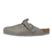 Birkenstock Boston Soft Footbed Suede Stone Coin