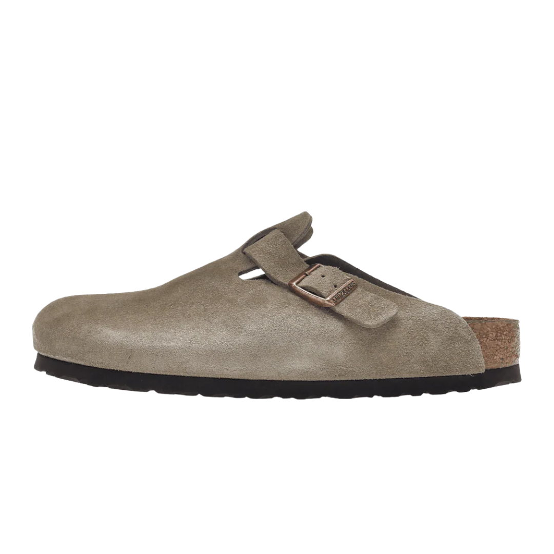 Birkenstock Boston Soft Footbed Wildleder Taupe