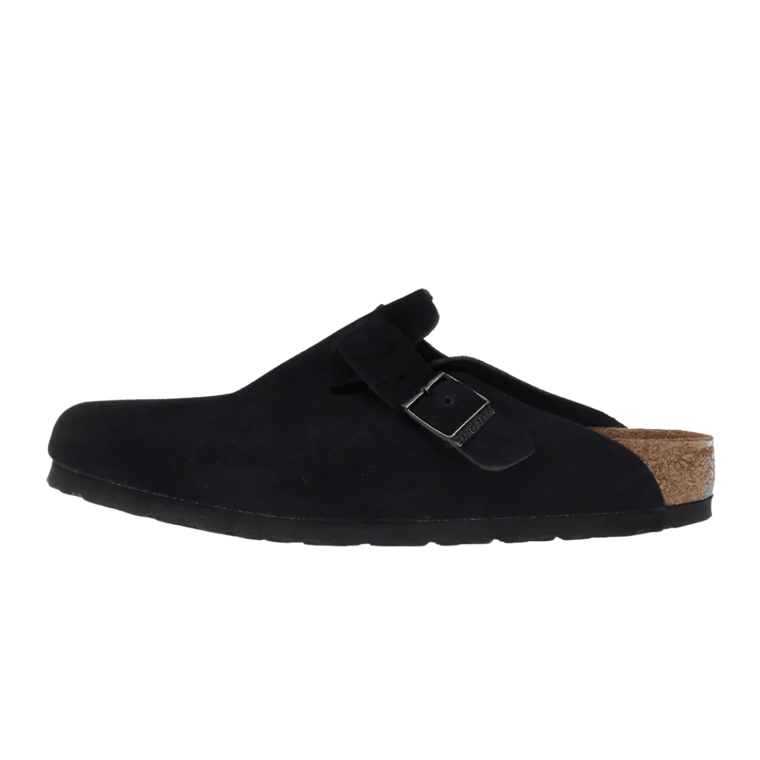 Birkenstock Boston Soft Footbed Wildleder Schwarz