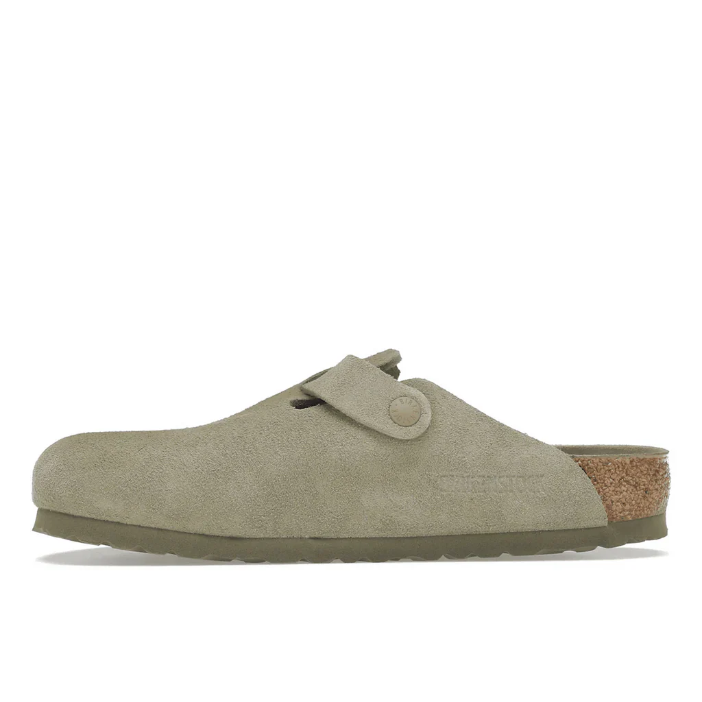 Birkenstock Boston Soft Footbed Wildleder Verwaschenes Khaki