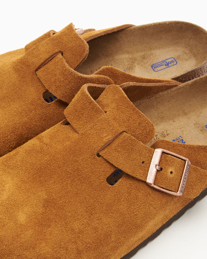 Birkenstock Boston Weiches Fußbett aus Wildleder und Nerz