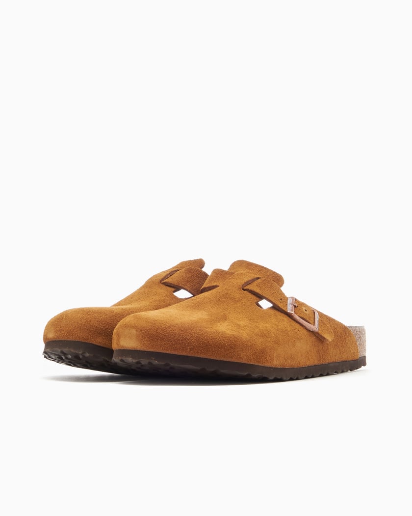 Birkenstock Boston Weiches Fußbett aus Wildleder und Nerz