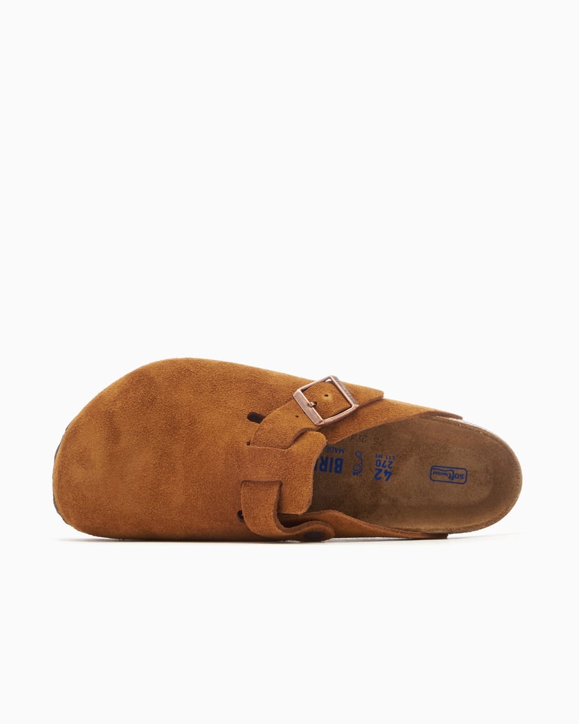 Birkenstock Boston Weiches Fußbett aus Wildleder und Nerz