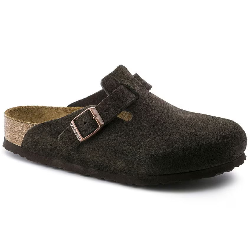 Birkenstock Boston Soft Footbed Wildleder Mokka