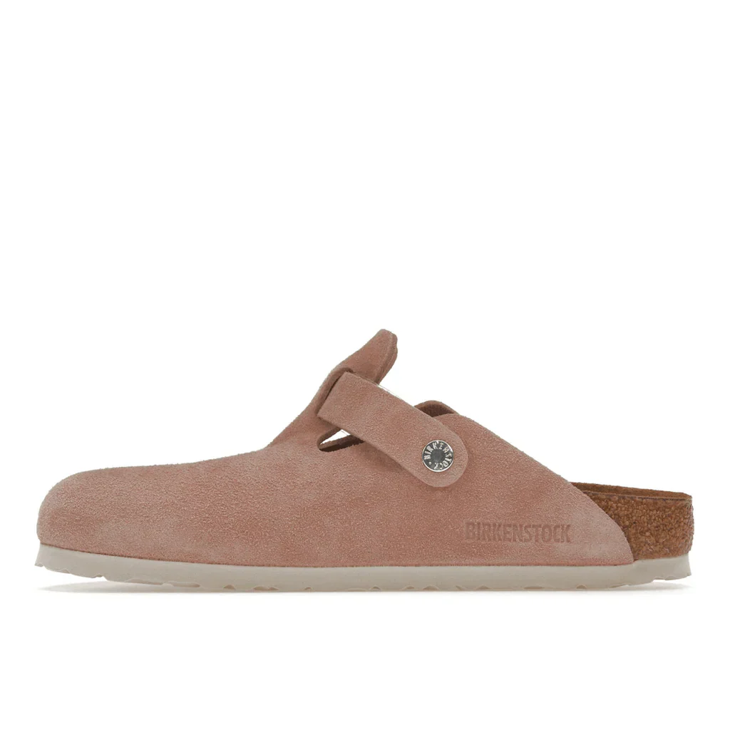 Birkenstock Boston Soft Footbed Wildleder Rosa Ton