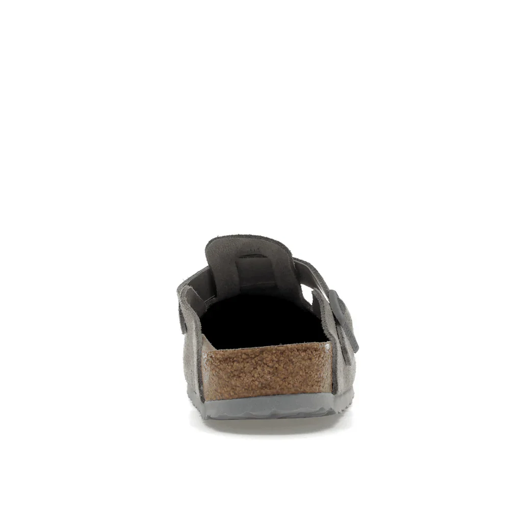 Birkenstock Boston Soft Fußbett aus Wildleder Stone Coin