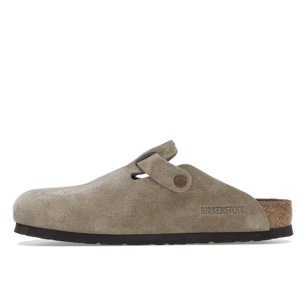 Birkenstock Boston Soft Footbed Wildleder Taupe