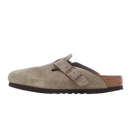 Birkenstock Boston Soft Footbed Suede Taupe (Narrow Fit)