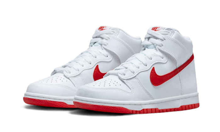 Nike Dunk High Weiß Picante Rot
