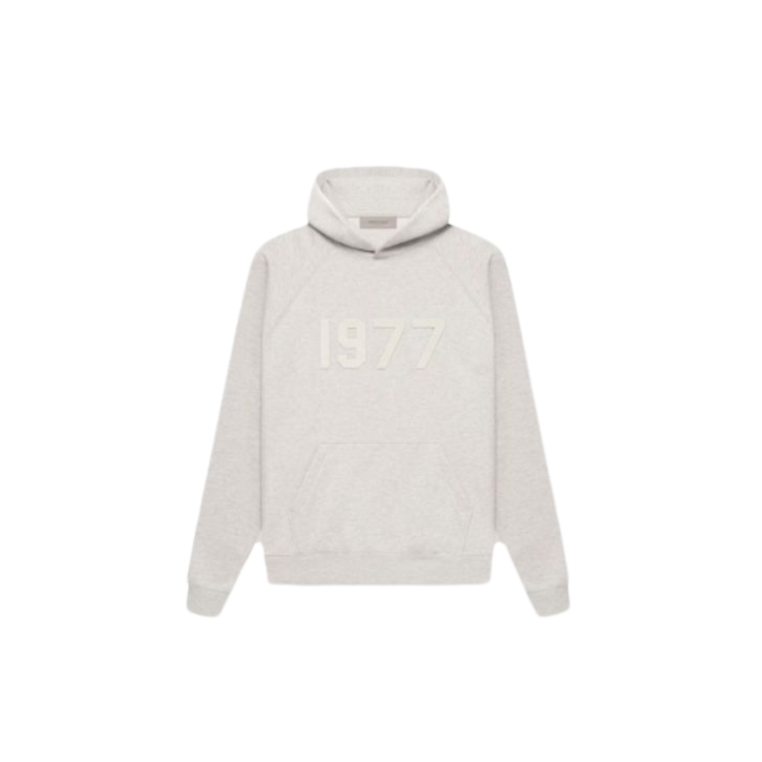 Fear of God Essentials 1977 Hoodie in hellem Haferflockenweiß