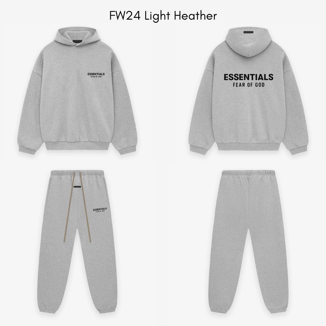 Fear of God Essentials FW24 Light Heather Komplettset