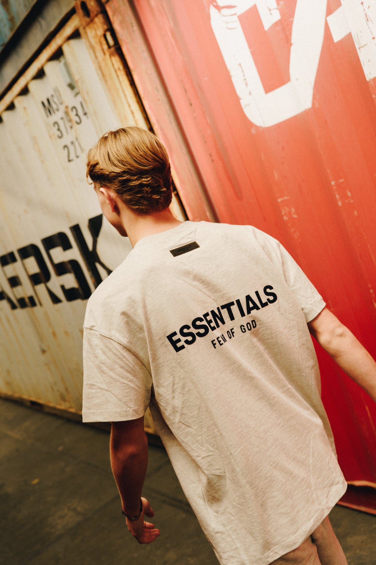 Fear of God Essentials Light Oatmeal T-Shirt