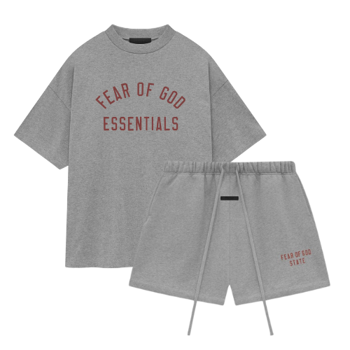 Fear of God Essentials FW24 Dark Heather Summer Set